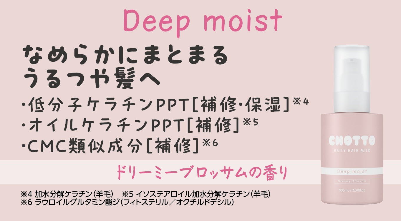 CHOTTO(チョット） デイリーヘアミルク Deep Moist – 黒ばら本舗
